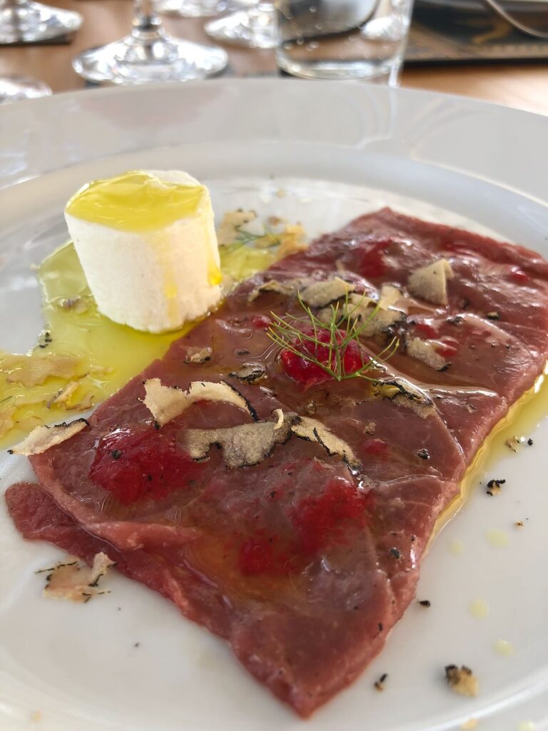 Piatti del ristorante Castell'in Villa nel Chianti Classico