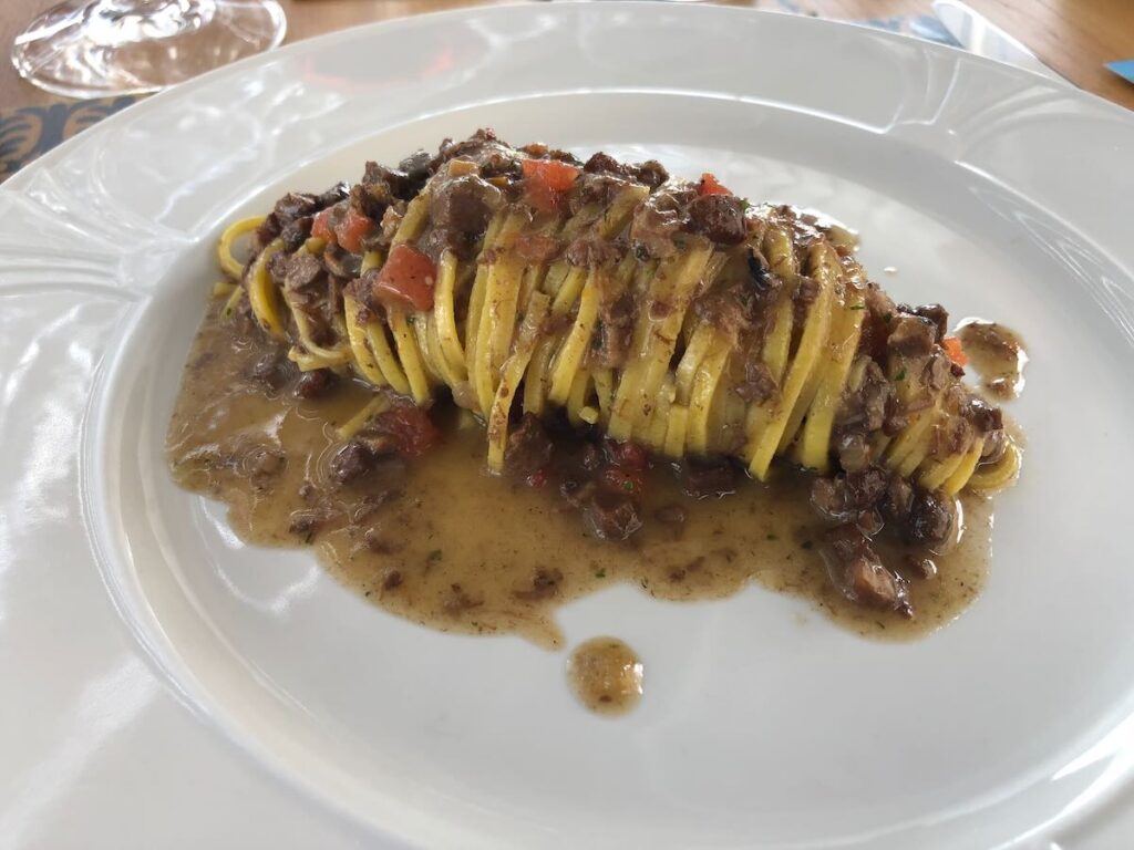 Piatti del ristorante Castell'in Villa nel Chianti Classico