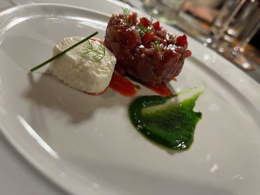 Piatti del ristorante Castell'in Villa nel Chianti Classico