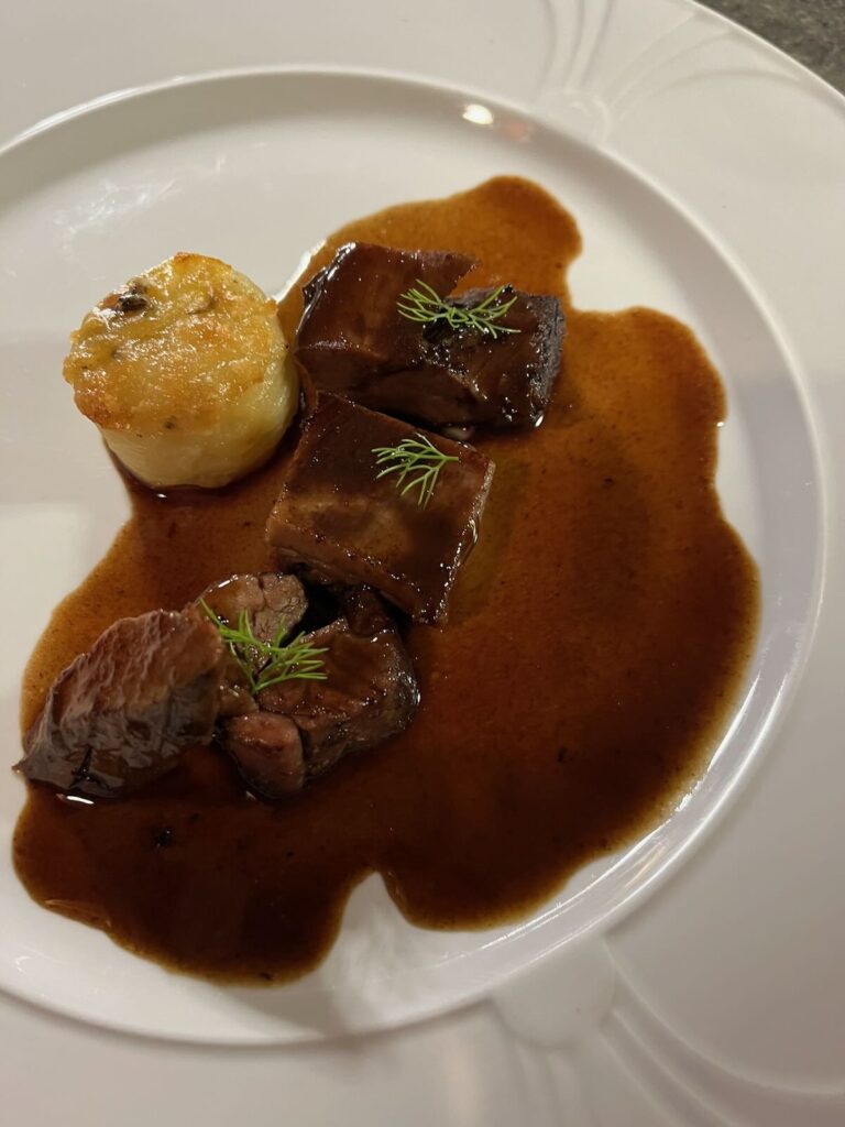Piatti del ristorante Castell'in Villa nel Chianti Classico
