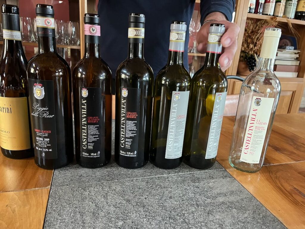 Bottiglie di Chianti Classico Castell'in Villa