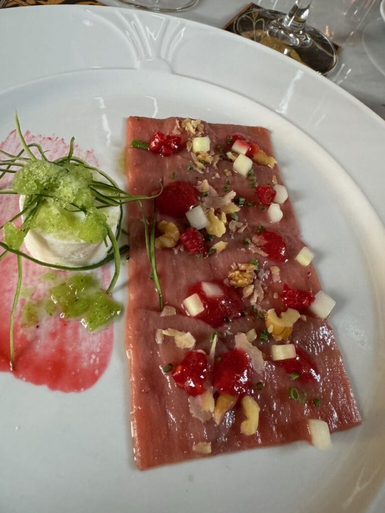 Piatti del ristorante Castell'in Villa nel Chianti Classico