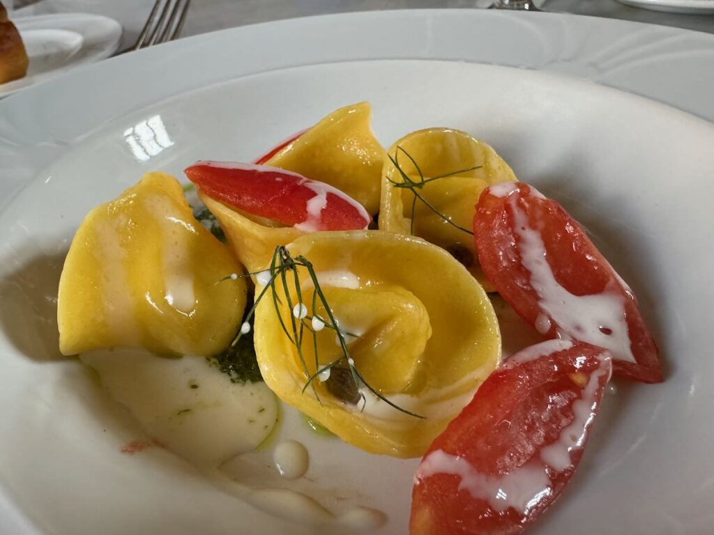 Piatti del ristorante Castell'in Villa nel Chianti Classico